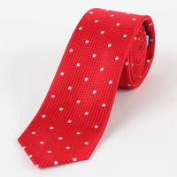 M19546T James Adelin Mens Silk Polka Dot Square Weave Neck Tie