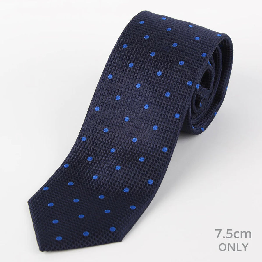 M19546T James Adelin Mens Silk Polka Dot Square Weave Neck Tie