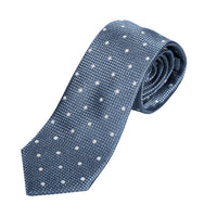 M19546T James Adelin Mens Silk Polka Dot Square Weave Neck Tie