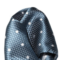 M19546H James Adelin Mens Silk Polka Dot Square Weave Pocket Square