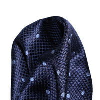 M19546H James Adelin Mens Silk Polka Dot Square Weave Pocket Square