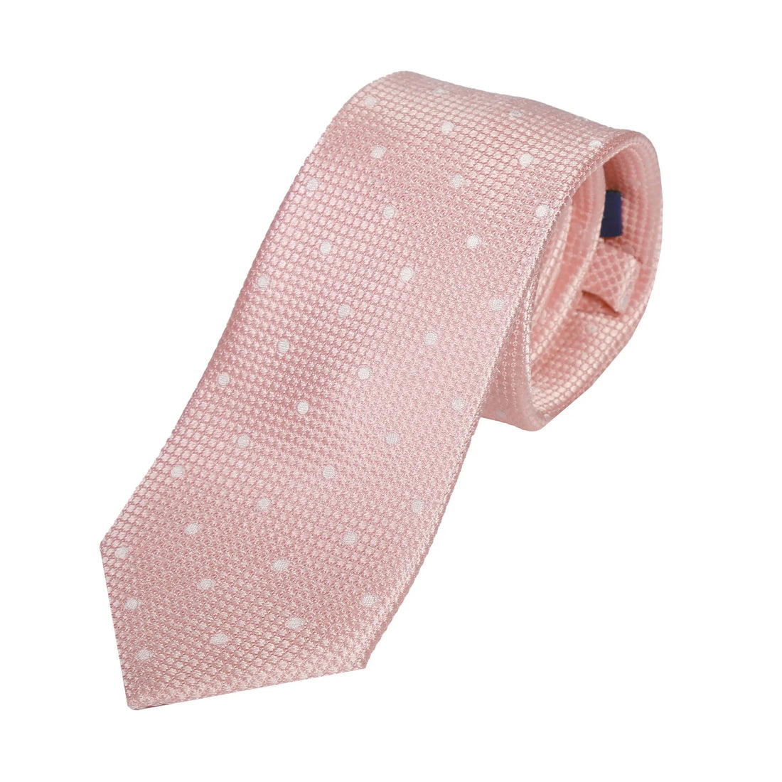 M19546T James Adelin Mens Silk Polka Dot Square Weave Neck Tie