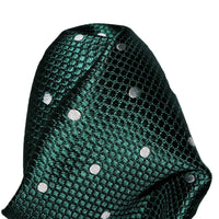 M19546H James Adelin Mens Silk Polka Dot Square Weave Pocket Square