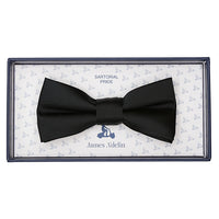 M19548SLIMB James Adelin Mens Satin Silk Slim Pre Tied Bow Tie