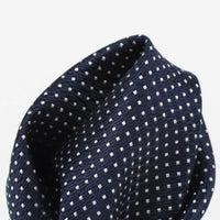 M19550H James Adelin Mens Silk Spotted Textured Weave Pocket Square