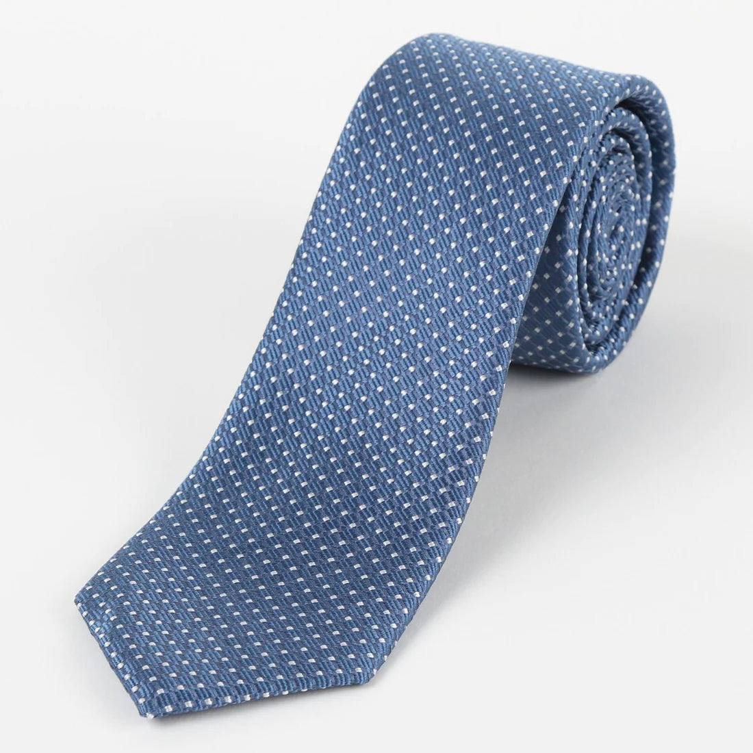 M19550T James Adelin Mens Silk Spotted Textured Weave Neck Tie