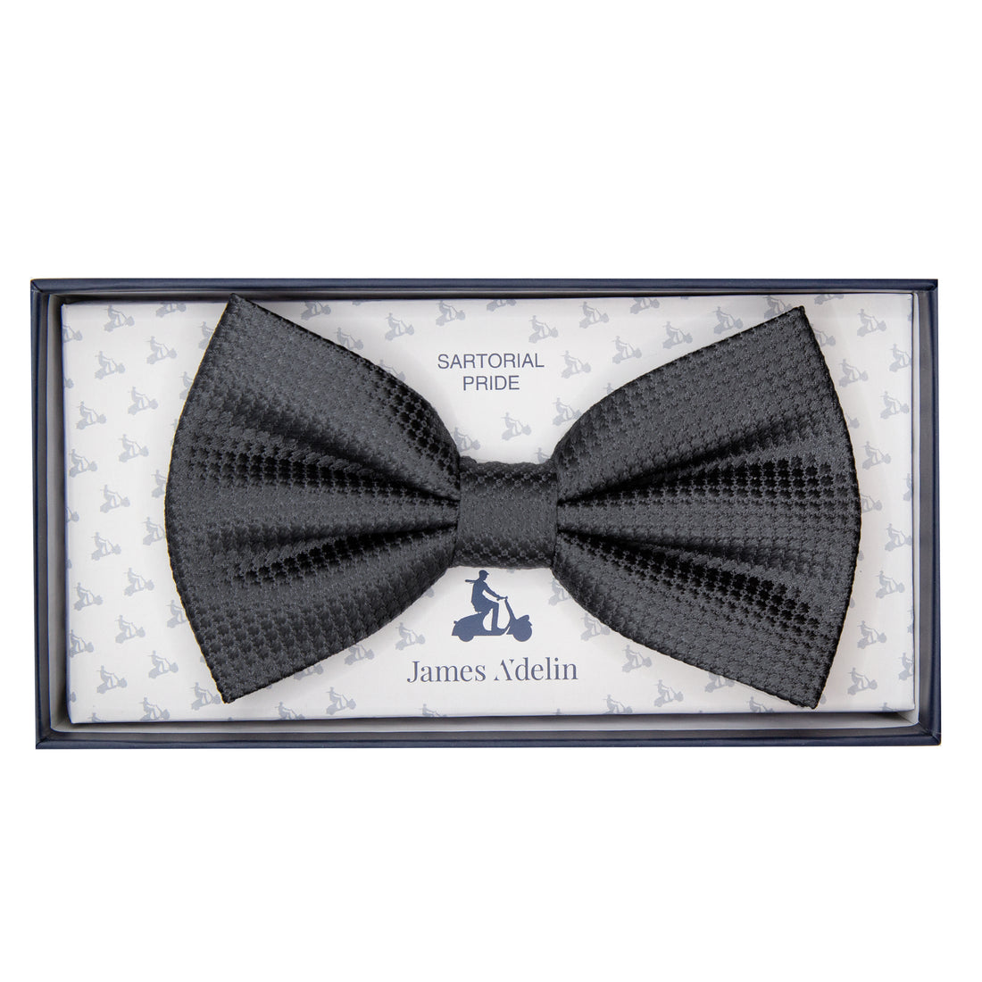 M19547B James Adelin Mens Silk Square Weave Pre Tied Bow Tie