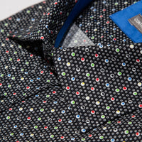 Maitre Chemise Bright Dot French Print Dark Navy Shirt