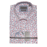 Maitre Chemise Subtle Floral Red Shirt