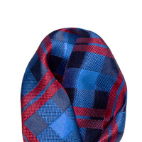 JACHECKH James Adelin Luxury Check Pocket Square