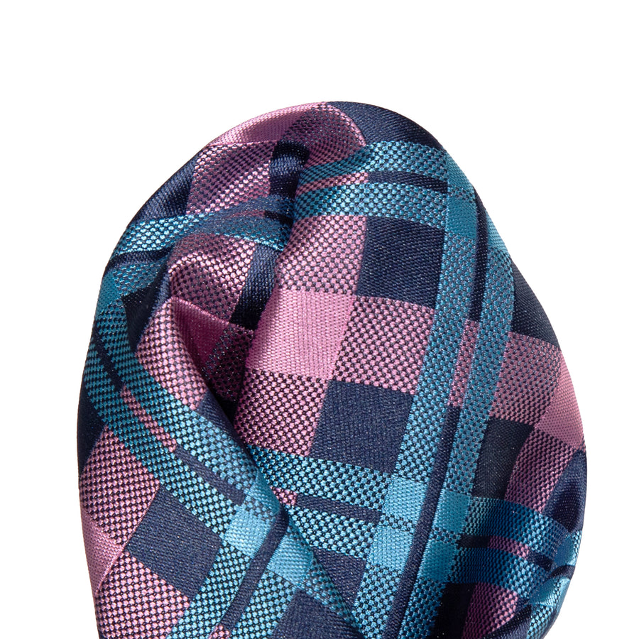 JACHECKH James Adelin Luxury Check Pocket Square