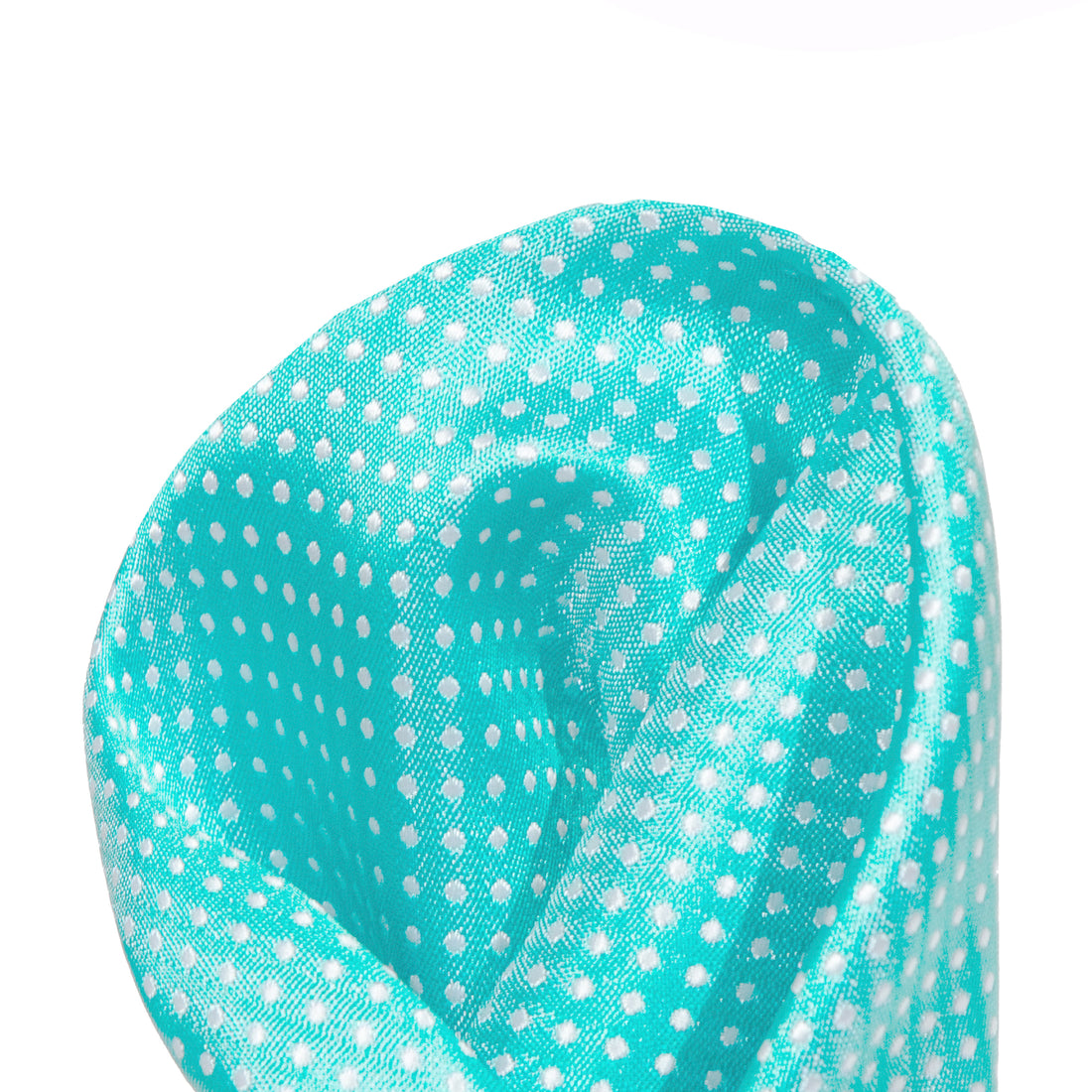 James Adelin Luxury Mini Spot Pocket Square in Aqua and White