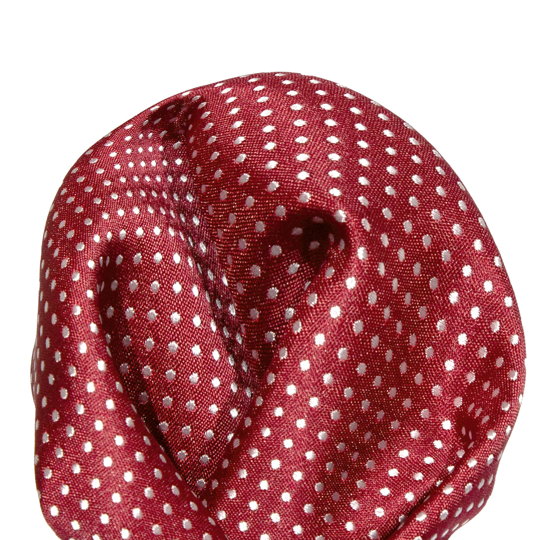 James Adelin Luxury Mini Spot Pocket Square in Burgundy and White