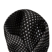 James Adelin Luxury Mini Spot Pocket Square in Black and White