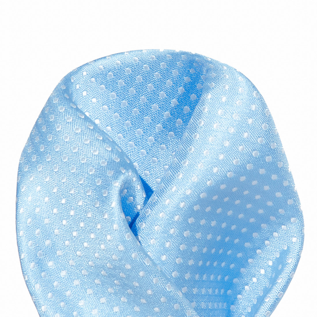 James Adelin Luxury Mini Spot Pocket Square in Sky and White