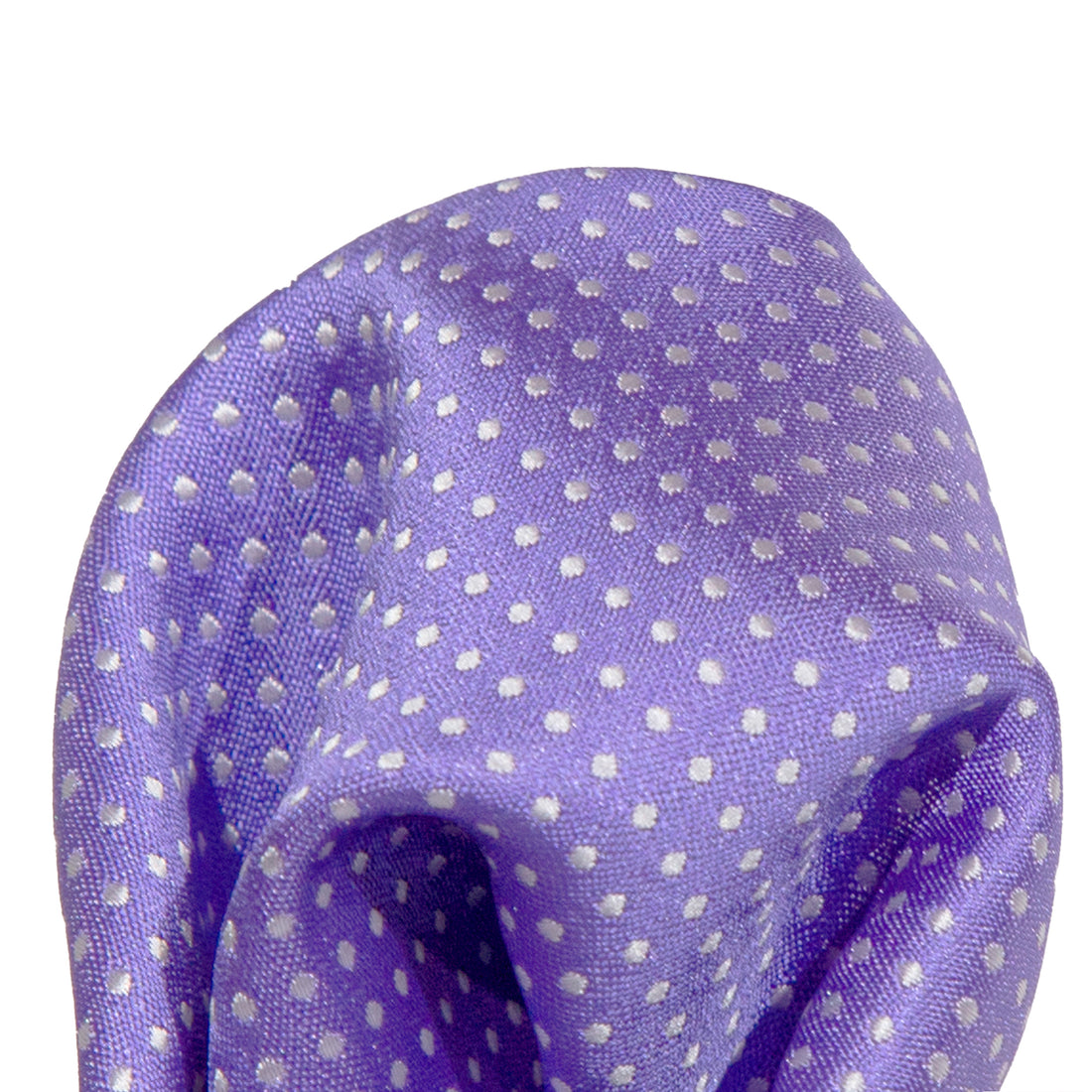 James Adelin Luxury Mini Spot Pocket Square in Purple and White