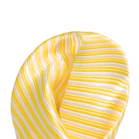 James Adelin Luxury Mini Stripe Pocket Square in Gold and White