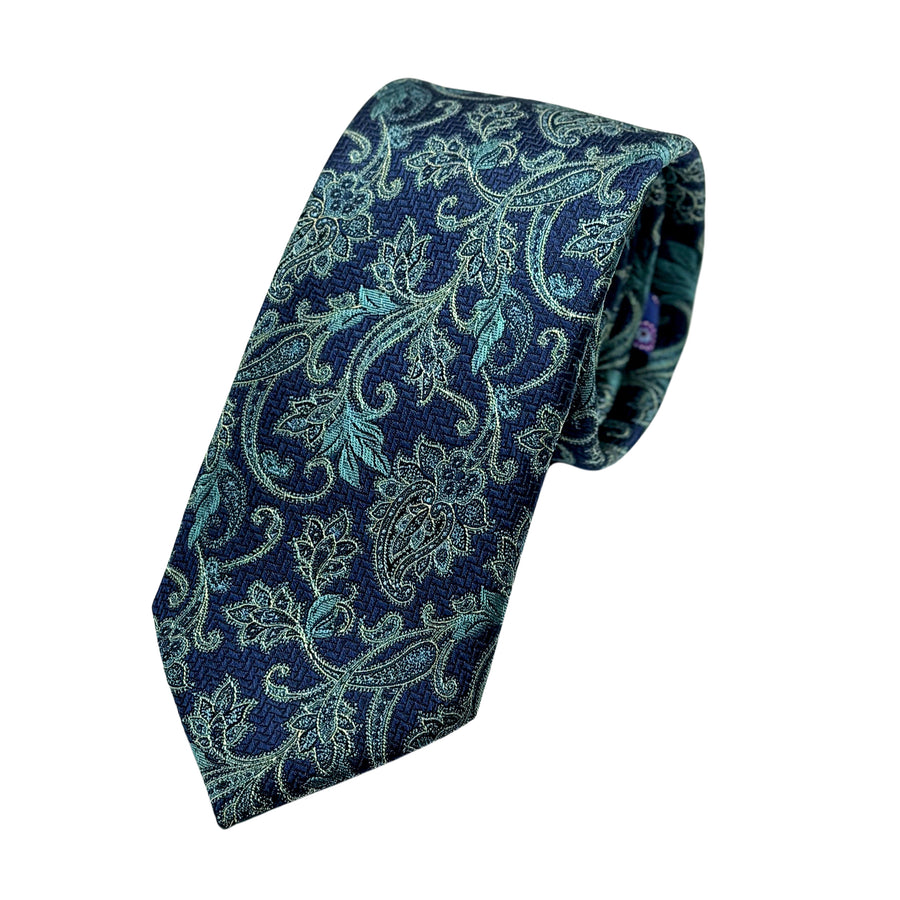 James Adelin Luxury Silk Neck Tie in Paisley Design