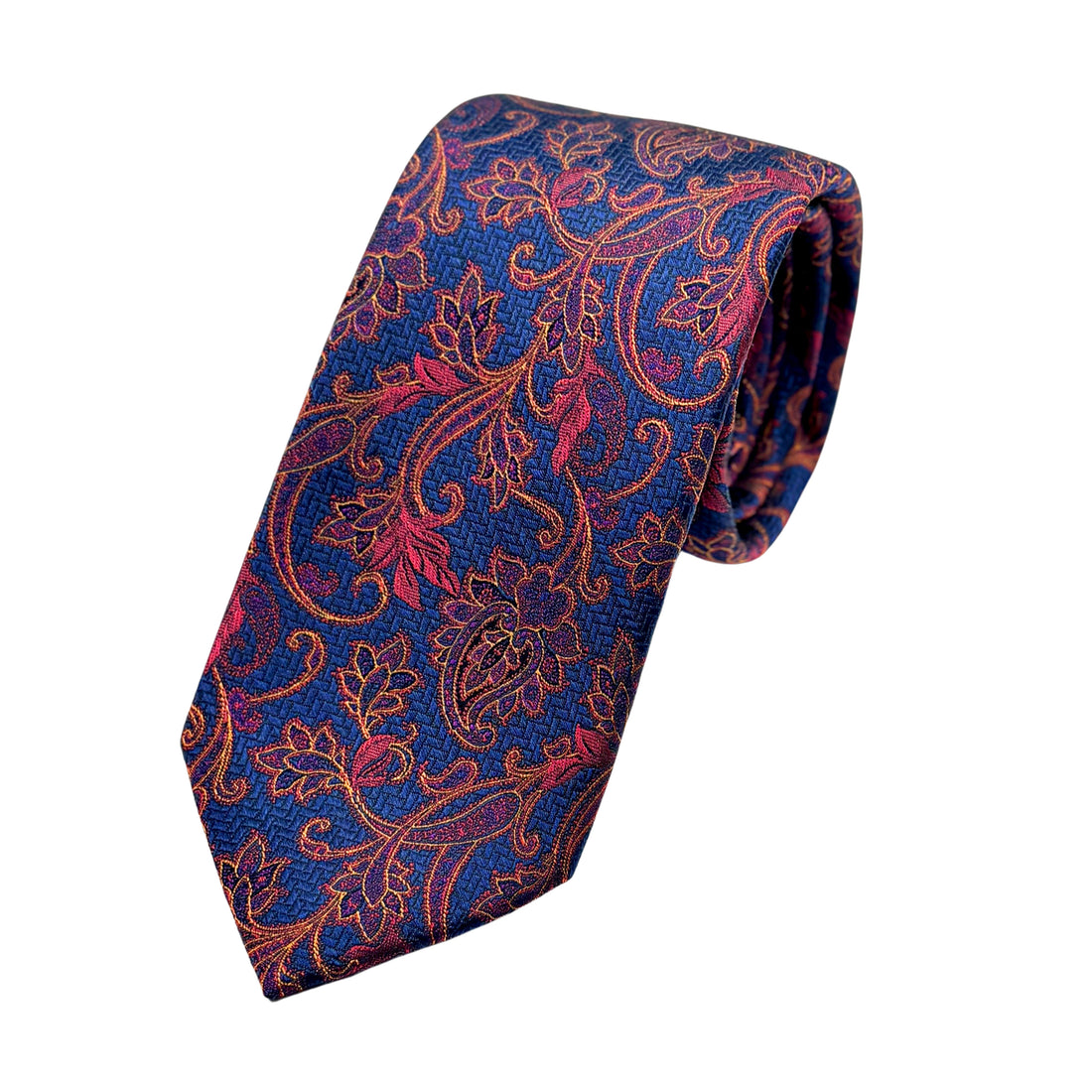 James Adelin Luxury Silk Neck Tie in Paisley Design