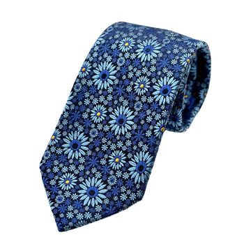 James Adelin Luxury Silk Neck Tie in Textured Floral Design