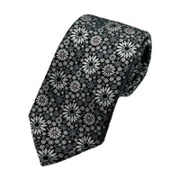 James Adelin Luxury Silk Neck Tie in Textured Floral Design