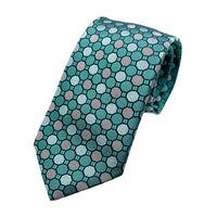 James Adelin Luxury Silk Neck Tie in Spotted Geometric Design