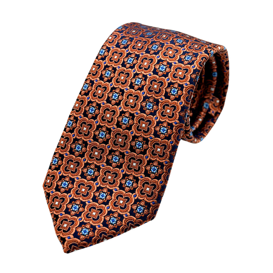 James Adelin Luxury Silk Neck Tie in Textured Geometric Design