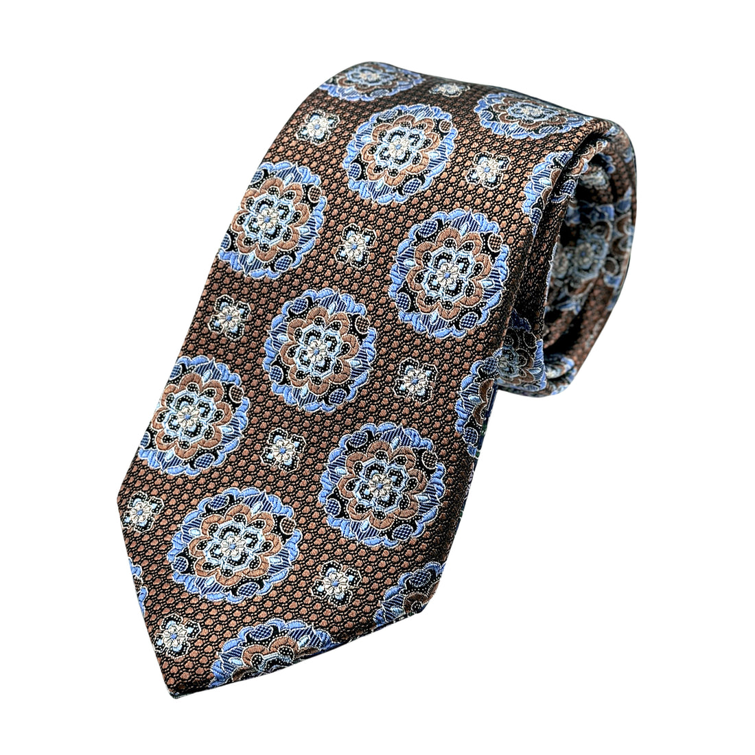 James Adelin Luxury Silk Neck Tie in Textured Geometric Design