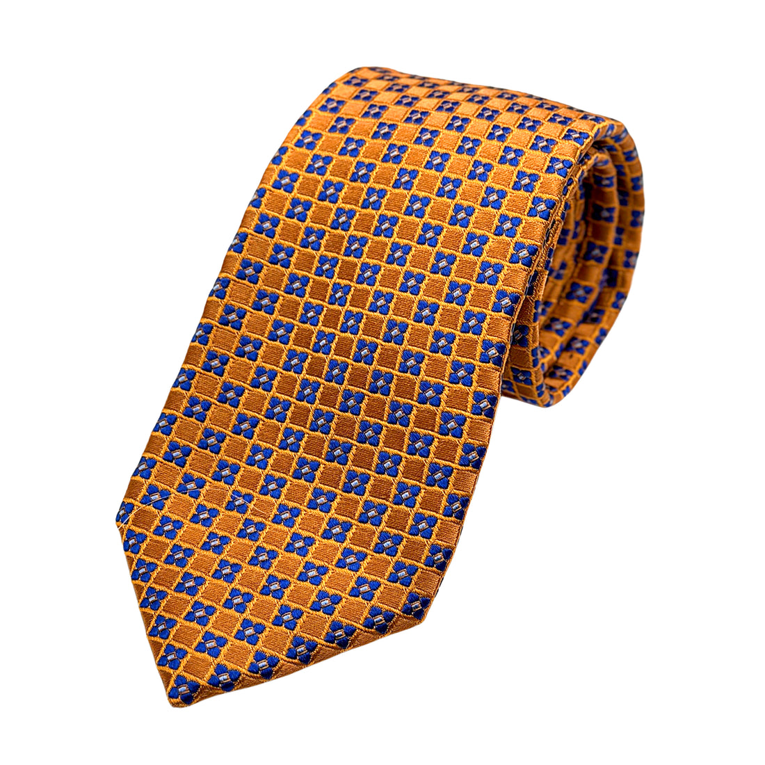 James Adelin Luxury Silk Neck Tie in Geometric Design