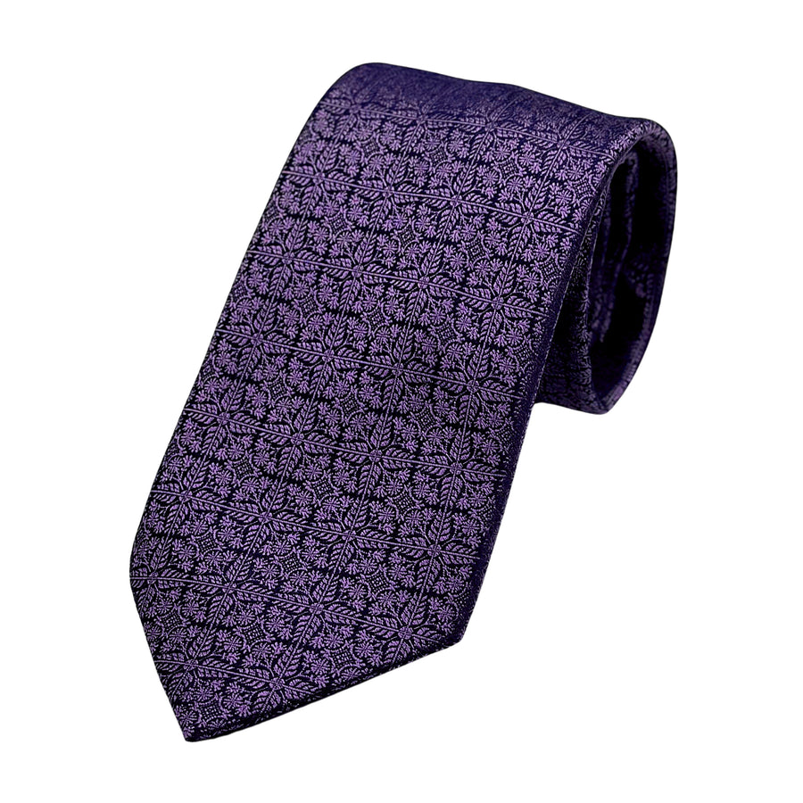 James Adelin Luxury Silk Neck Tie in Geometric Design