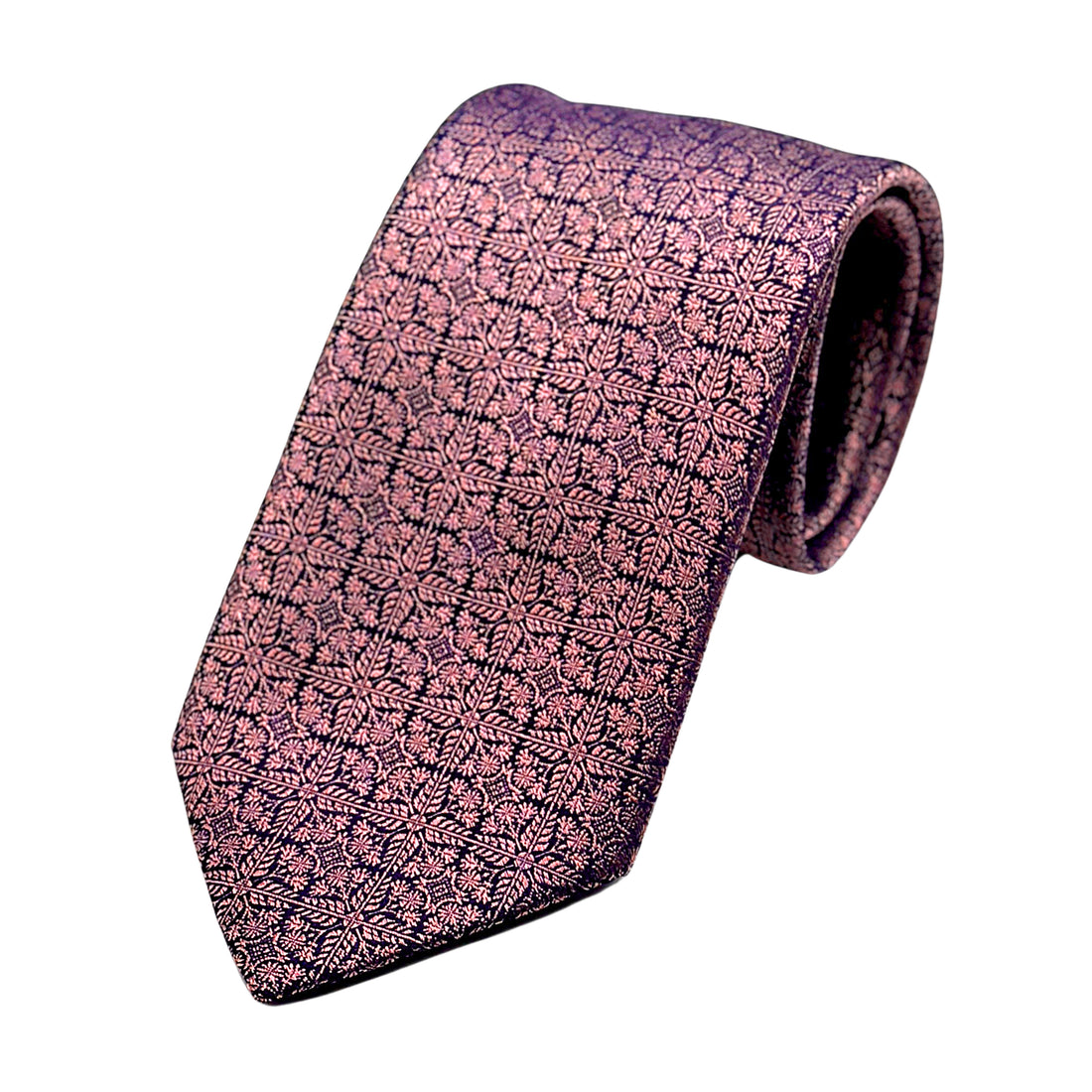 James Adelin Luxury Silk Neck Tie in Geometric Design