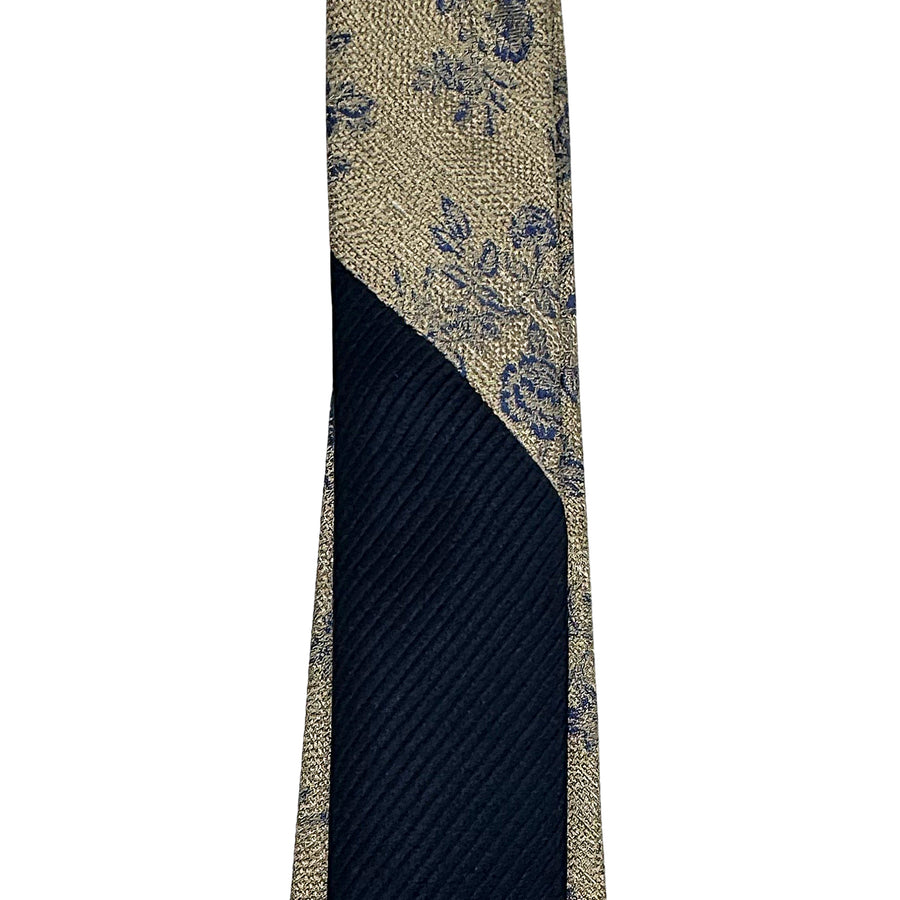 James Adelin Luxury Silk/Linen Neck Tie in Textured Floral Design