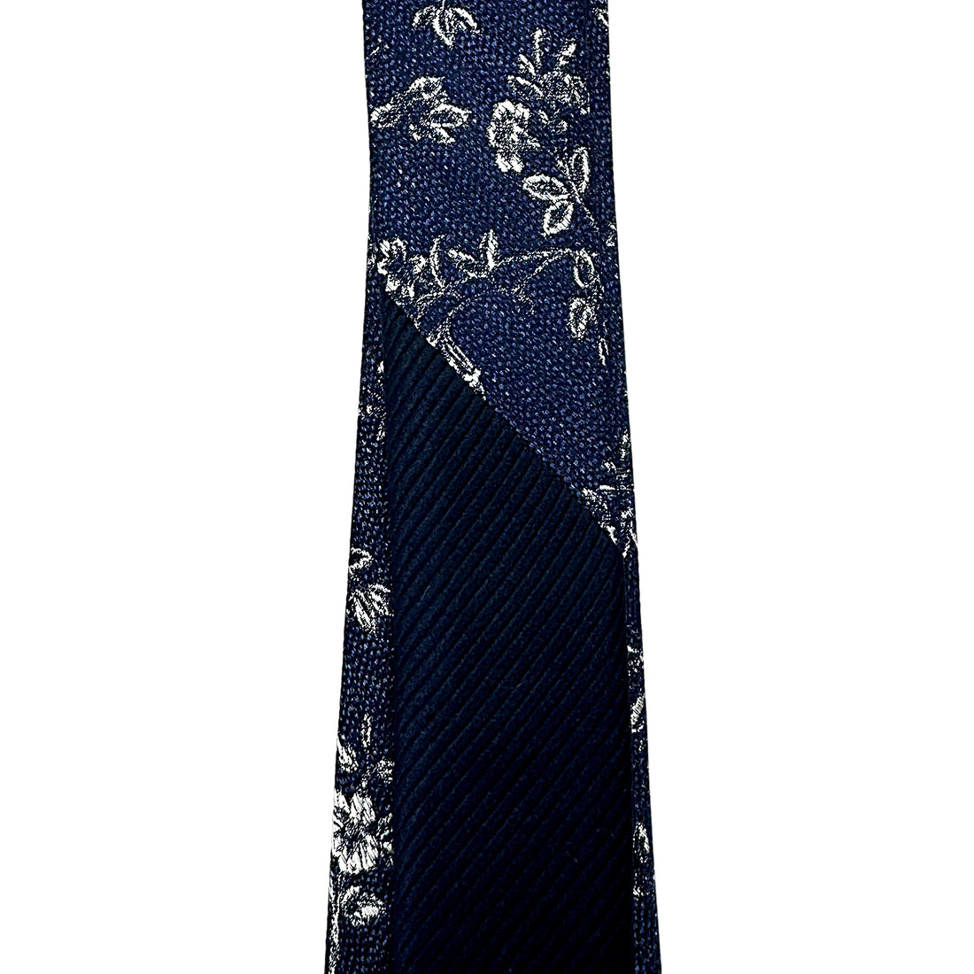 James Adelin Luxury Silk/Linen Neck Tie in Textured Floral Design