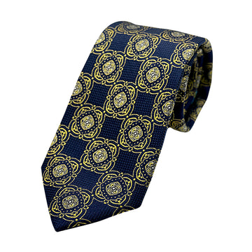 James Adelin Luxury Silk Neck Tie in Textured Medallion Design