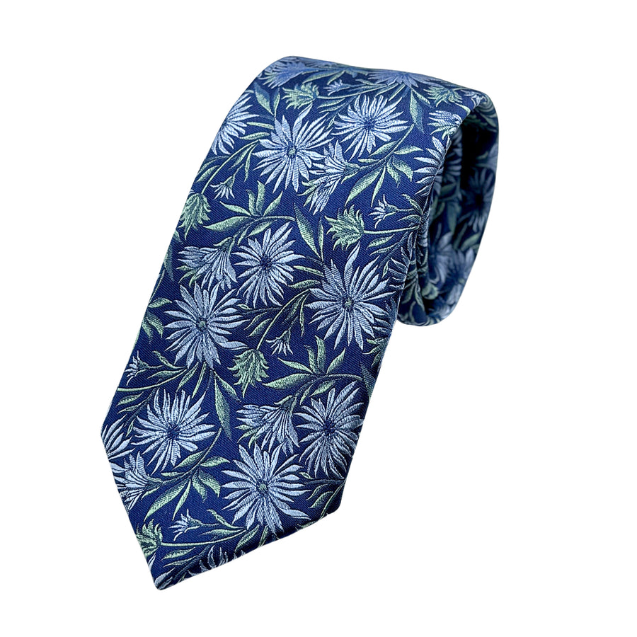 James Adelin Luxury Silk Neck Tie in Floral Weave Design