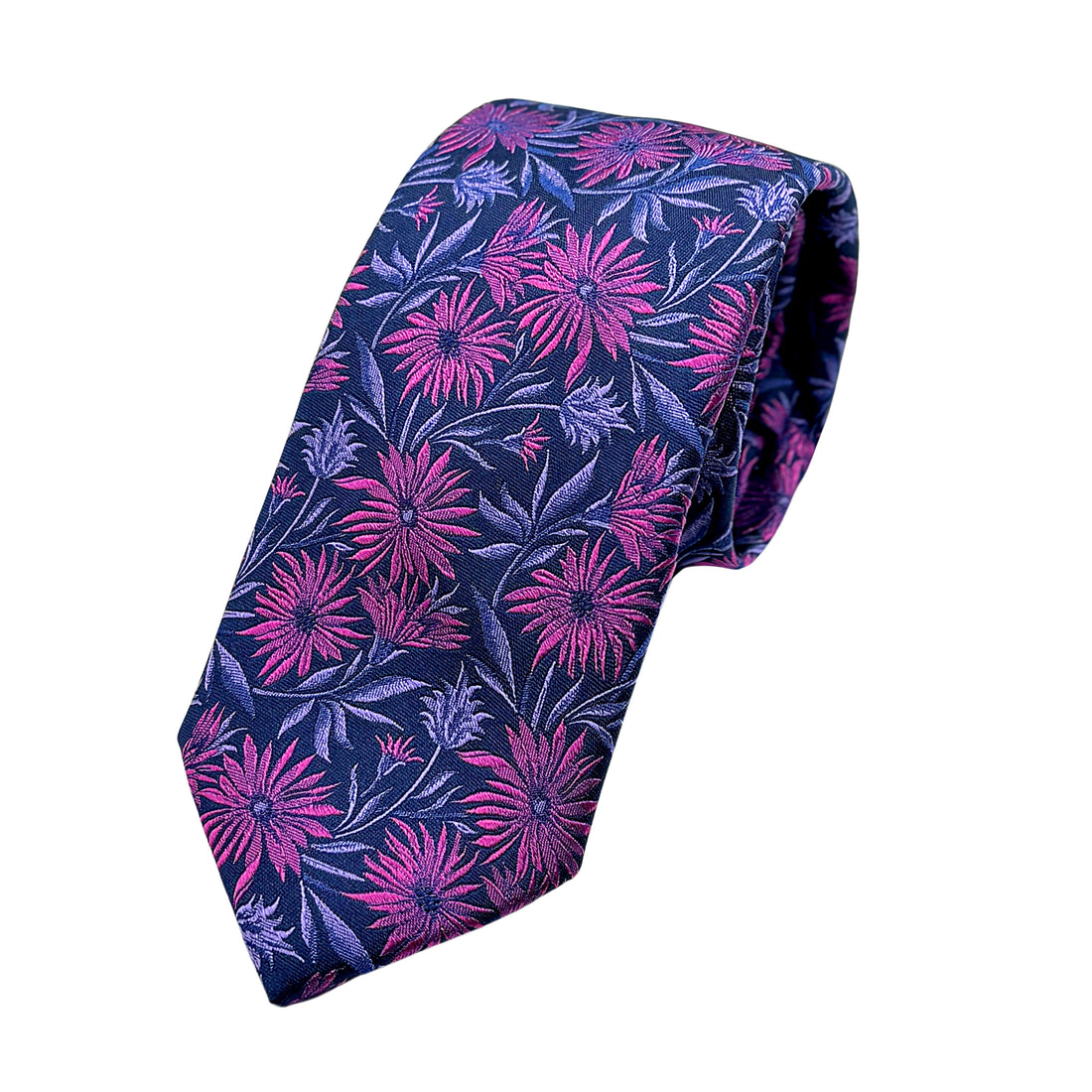 James Adelin Luxury Silk Neck Tie in Floral Weave Design