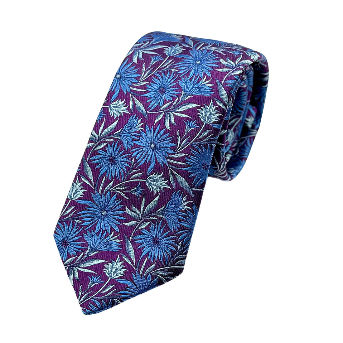 James Adelin Luxury Silk Neck Tie in Floral Weave Design