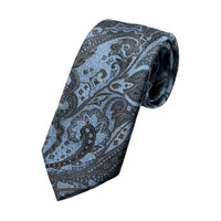 James Adelin Mens Luxury Silk Neck Tie in Textured Paisley Weave Design