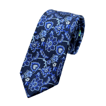 James Adelin Mens Luxury Silk Neck Tie in Textured Paisley Weave Design