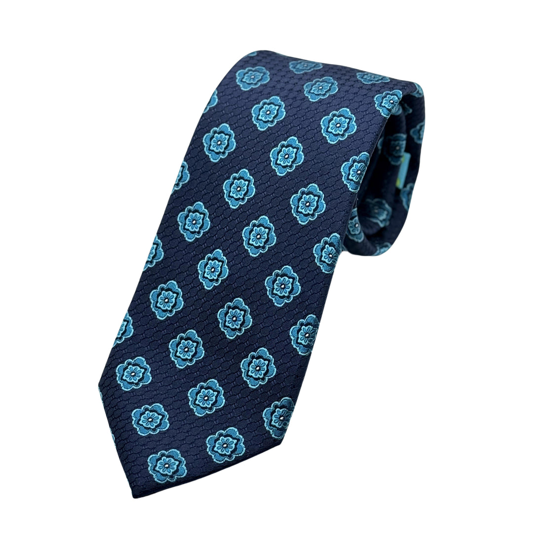 James Adelin Mens Luxury Silk Neck Tie in Medallion Weave Design