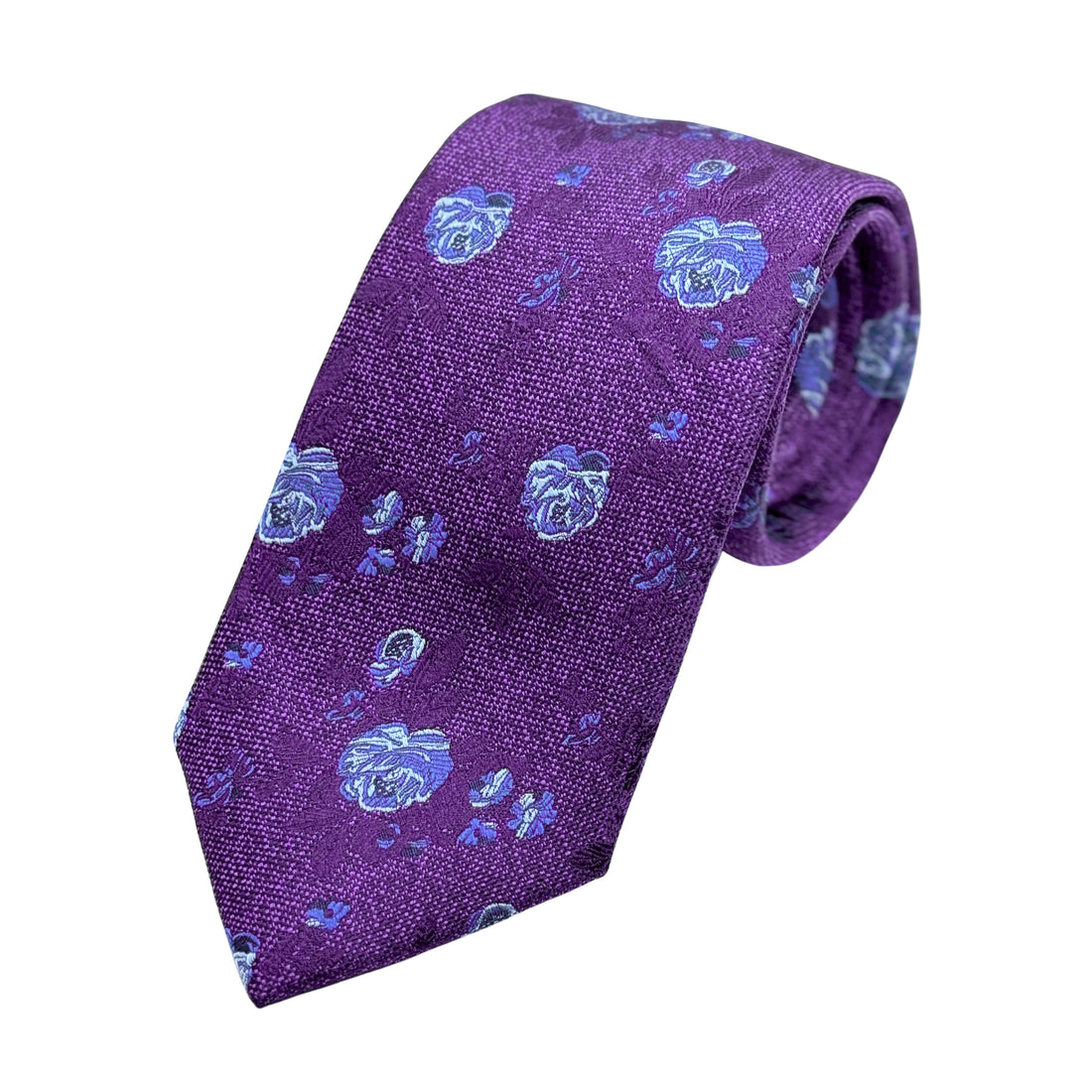 James Adelin Luxury Silk Neck Tie in Textured Floral Weave Design