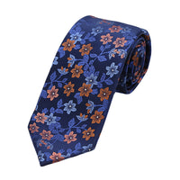 James Adelin Mens Luxury Silk Neck Tie in Floral Weave Design