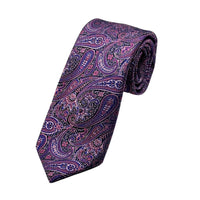 James Adelin Mens Luxury Silk Neck Tie in Paisley Weave Design