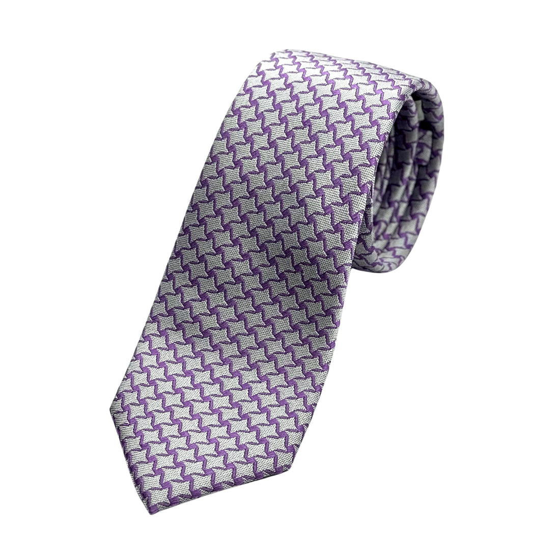 James Adelin Mens Luxury Silk Neck Tie in Textured Geometric Weave Design