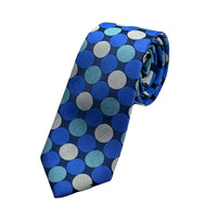 James Adelin Mens Luxury Silk Neck Tie in Satin Polka Dot Weave Design