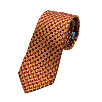 JACQUES MONCLEEF Mens Luxury Silk Neck Tie in Textured Geometric Weave Design