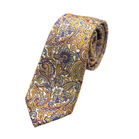 James Adelin Mens Luxury Silk Neck Tie in Paisley Weave Design