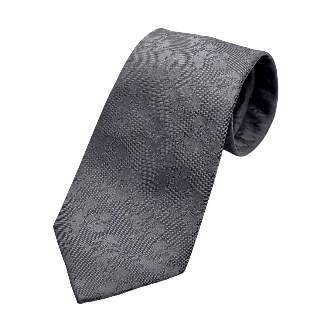 James Adelin Mens Luxury Silk Neck Tie in Textured Weave Floral Design