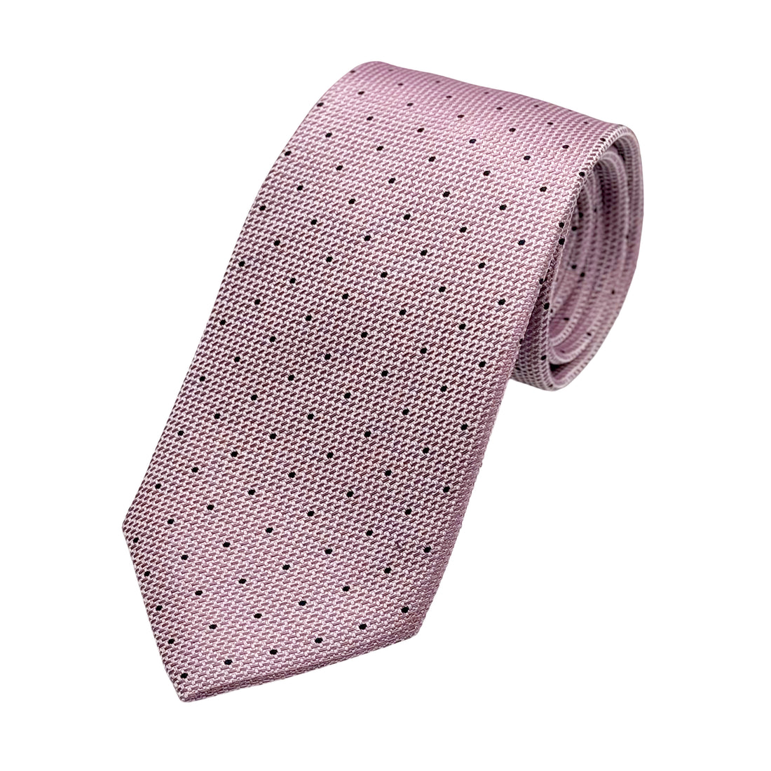 James Adelin Mens Luxury Silk Neck Tie in Textured Spotted Weave Design