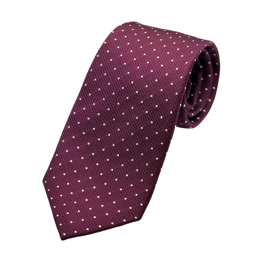 James Adelin Mens Luxury Silk Neck Tie in Textured Spotted Weave Design